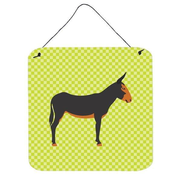 Micasa Catalan Donkey Green Wall or Door Hanging Prints6 x 6 in. MI231288